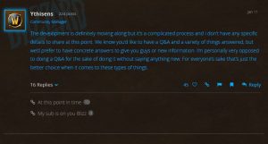 Blizzard Responds to WoW Classic Development Community Questions