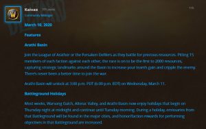 Wow Classic Patch 1.13.4 Arathi Basin, Bg Holidays, Bug Fixes